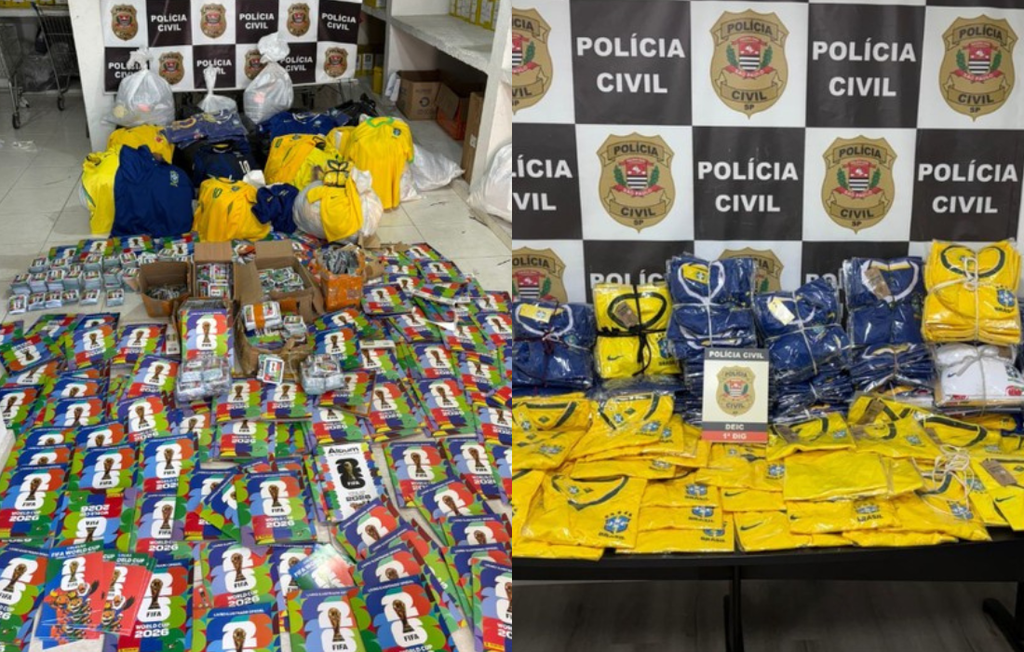 Polícia apreende 50 mil figurinhas e mil álbuns falsificados da Copa do Mundo em São Paulo