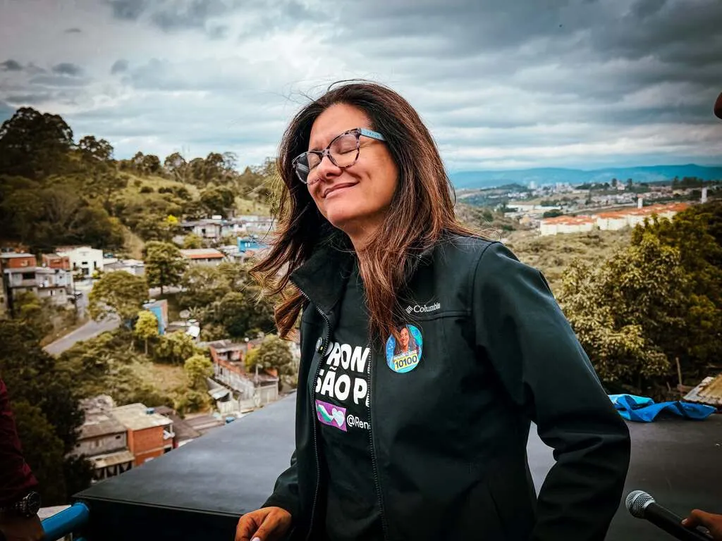 Renata Sene durante campanha eleitoral