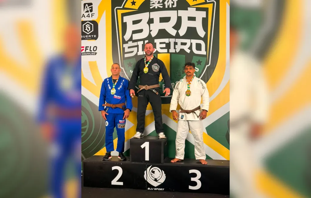 Pódio do Campeonato Brasileiro de Jiu-Jitsu da CBJJE