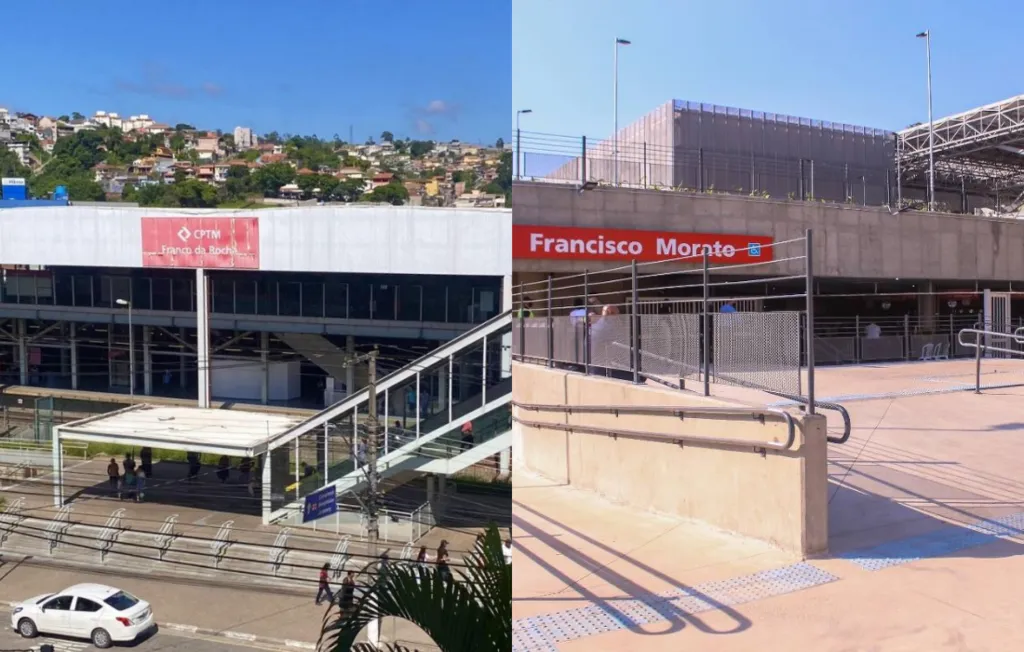 Estação Franco da Rocha e estação Francisco Morato da linha 7-Rubi