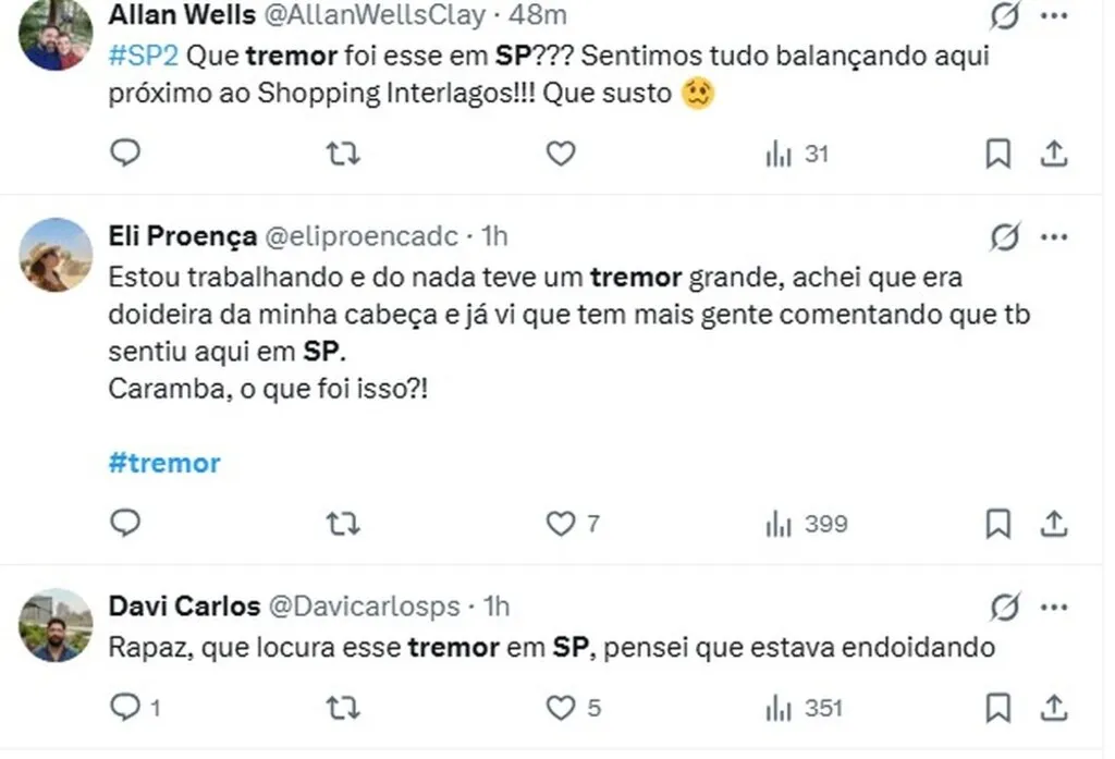 Terremoto no Chile é sentido em SP e assusta moradores da capital e região metropolitana